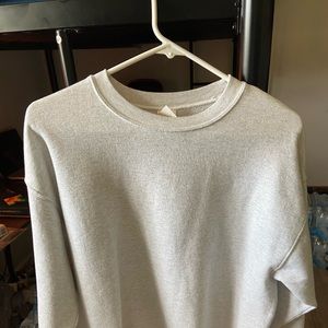 White, Hanes pullover sweater, size small white.